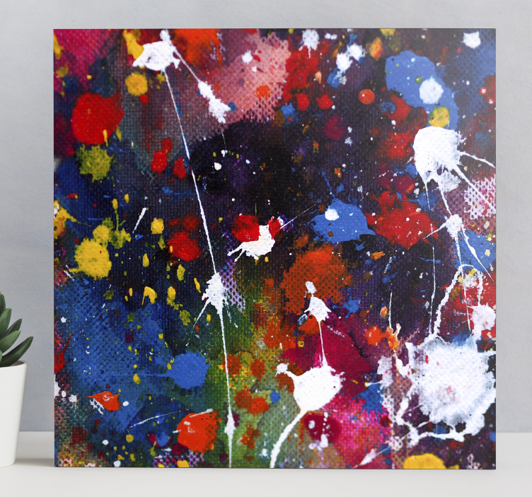 Drobė abstraktus spalvingi purslų raštai - „Tenstickers“