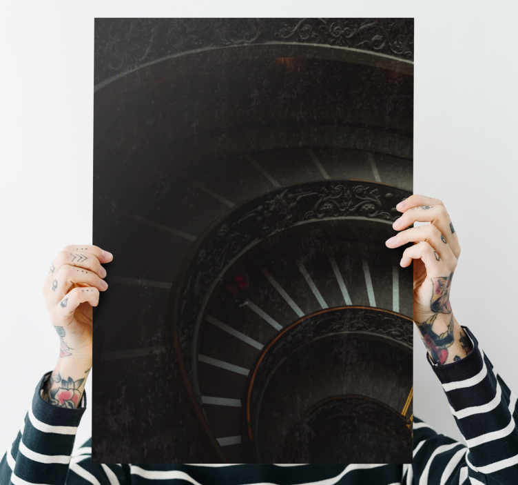 Drobė abstraktus spiralinių laiptų gylis - „Tenstickers“