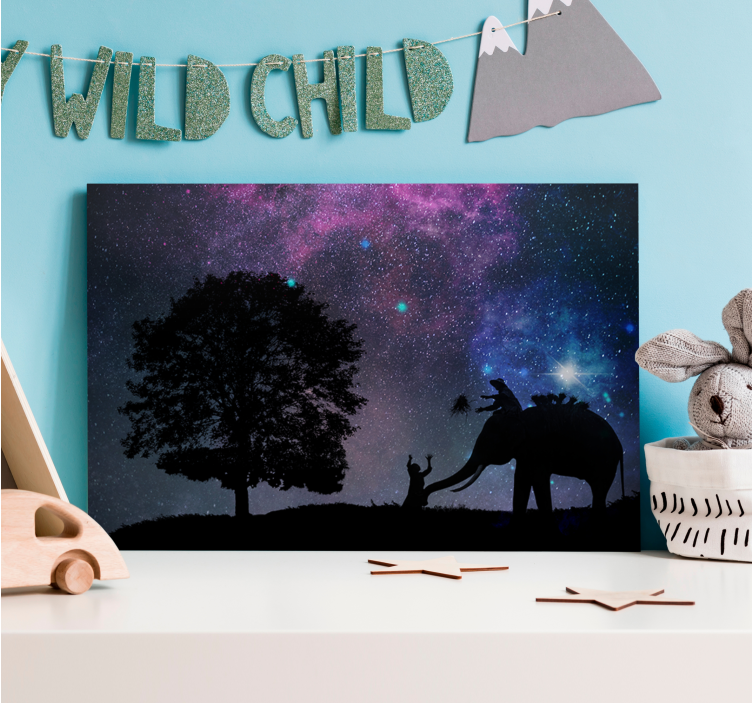 Drobė dramblys vaiko sąveika - „Tenstickers“