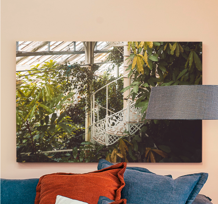 Drobė gėlės ir augalai prabangūs žalumynai - „Tenstickers“