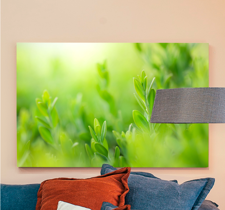 Drobė gėlės ir augalai Žaliuojančių augalų detalės - „Tenstickers“