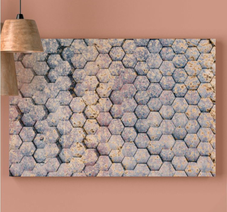 Drobė geometrinis šešiakampių raštas - „Tenstickers“