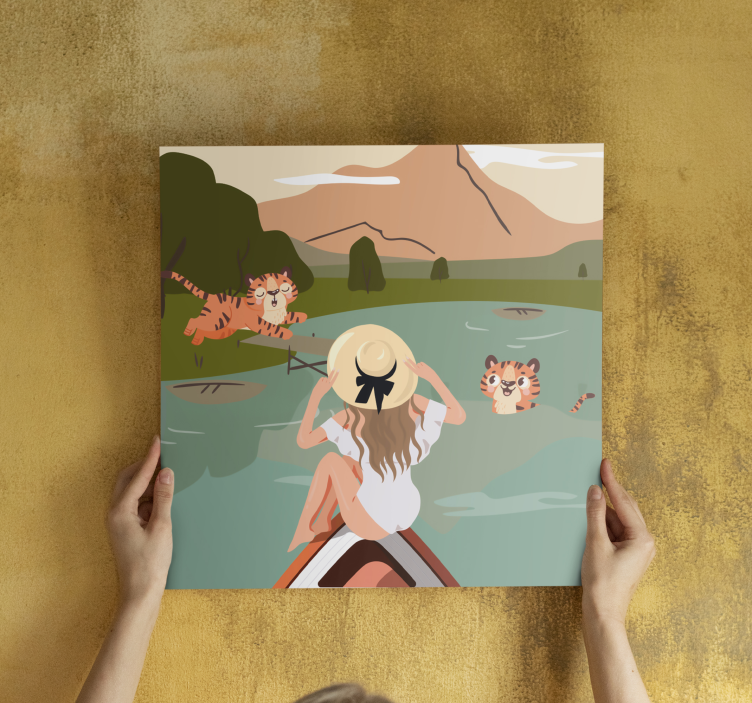 Drobė gyvunais tigrai gamtoje - „Tenstickers“