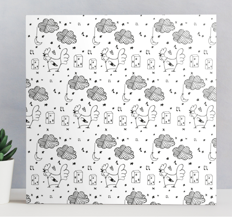 Drobė gyvunais Žavingi plunksnuotieji draugai - „Tenstickers“