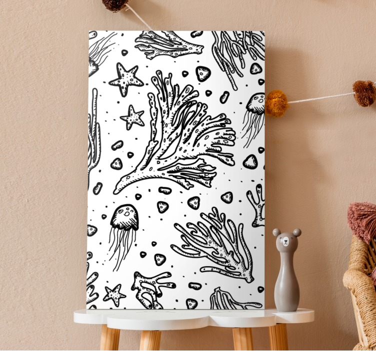 Drobė jūrinis koralo rifų gyvenimas - „Tenstickers“