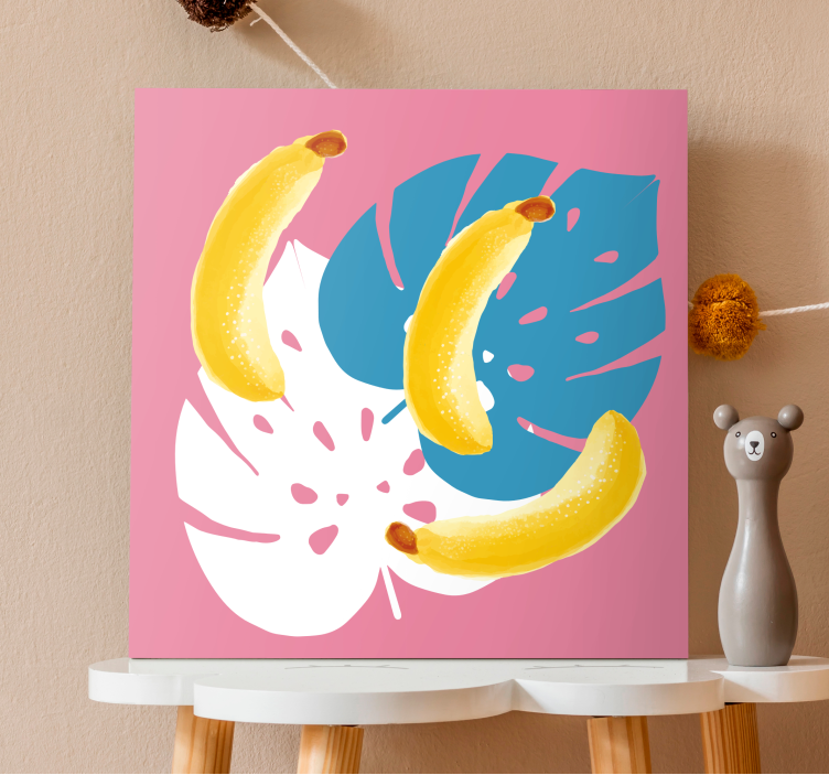 Drobė su vaisiais tropiniai bananai - „Tenstickers“