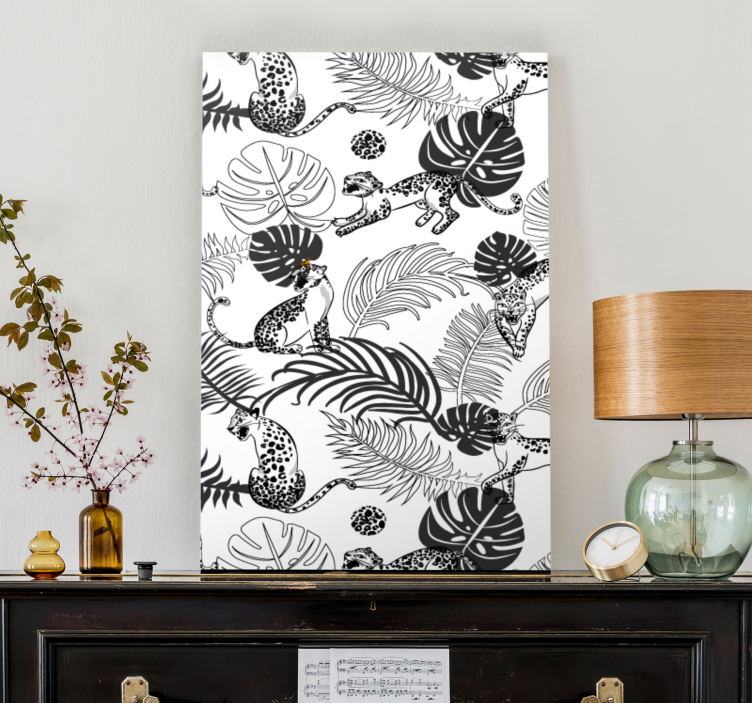 Drobė šunys žaismingi džiunglių katinai - „Tenstickers“