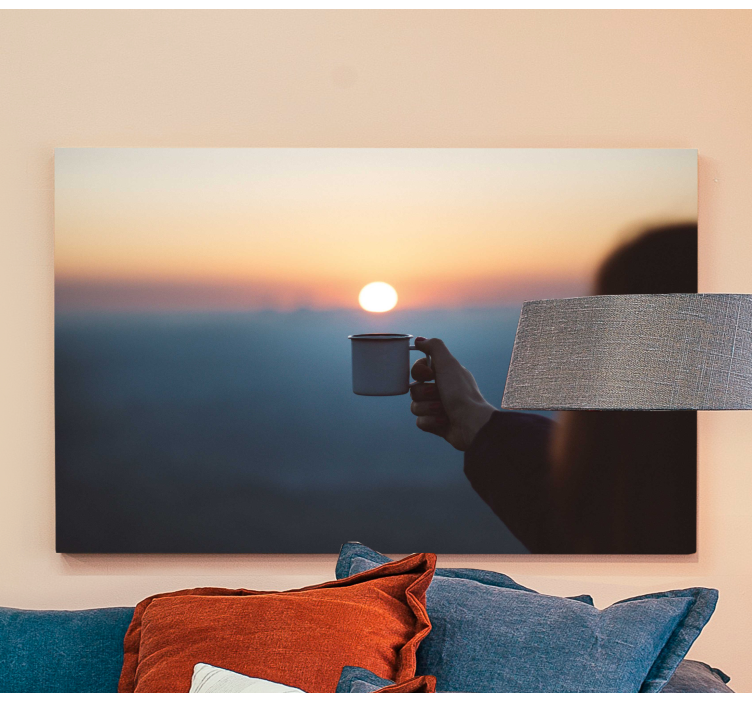 Drobė žmonės ir veikėjai puodelį laikančios rankos - „Tenstickers“