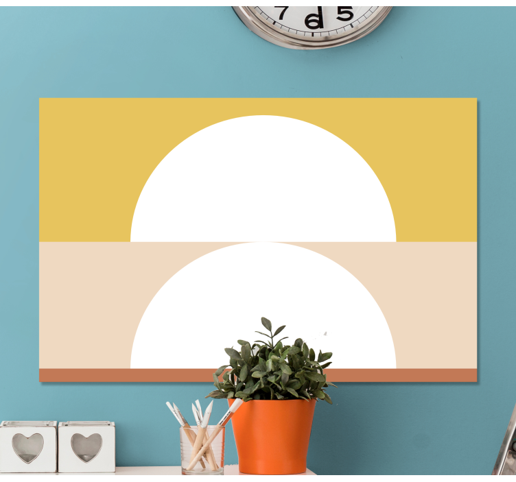 Du pusiau apskritimai geometrinio meno geometrinė drobė - „Tenstickers“