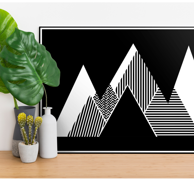 Juoda ir balta dryžuota kalnų darželio drobė - „Tenstickers“