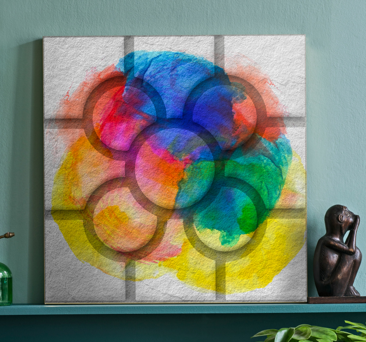 Lietuviškas vertimas: Spalvingos Bilbao gatvių plytelės Drobė vin - „Tenstickers“