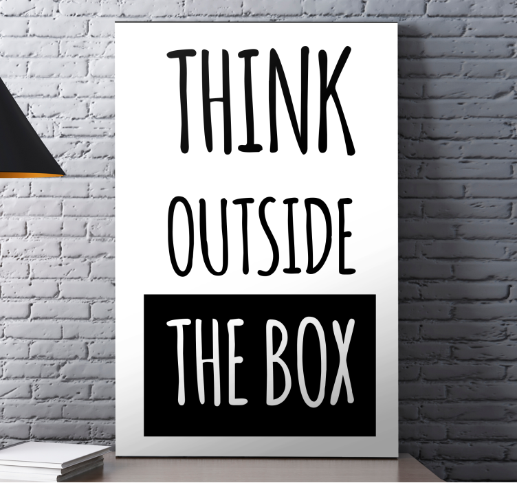 Mąstyti už langelio motyvacinė drobė - „Tenstickers“