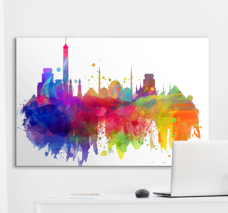 Meniški dangoraižiai miesto paveikslaiatspaudai - „Tenstickers“