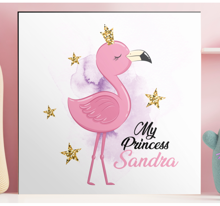 Miela flamingo princesė su paveikslaivardu - „Tenstickers“