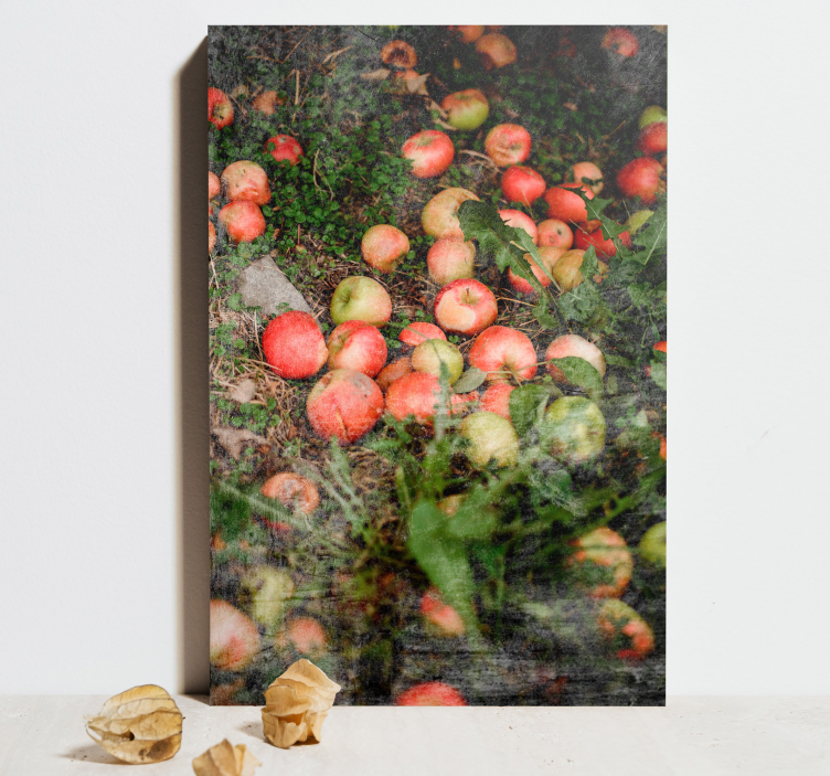 Nukritę obuoliai su žalumynų vaisių drobe - „Tenstickers“