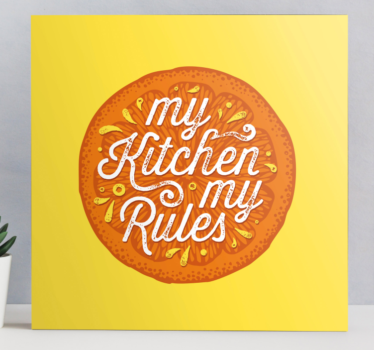 Oranžinė ranka piešti virtuvės vaisių drobę - „Tenstickers“