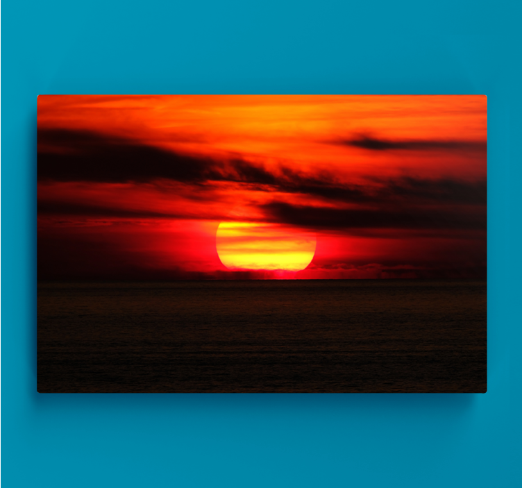 Raudonas dangus estetinės spalvos kraštovaizdžio drobė - „Tenstickers“