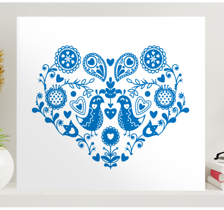 širdies formos gėlių drobė - „Tenstickers“