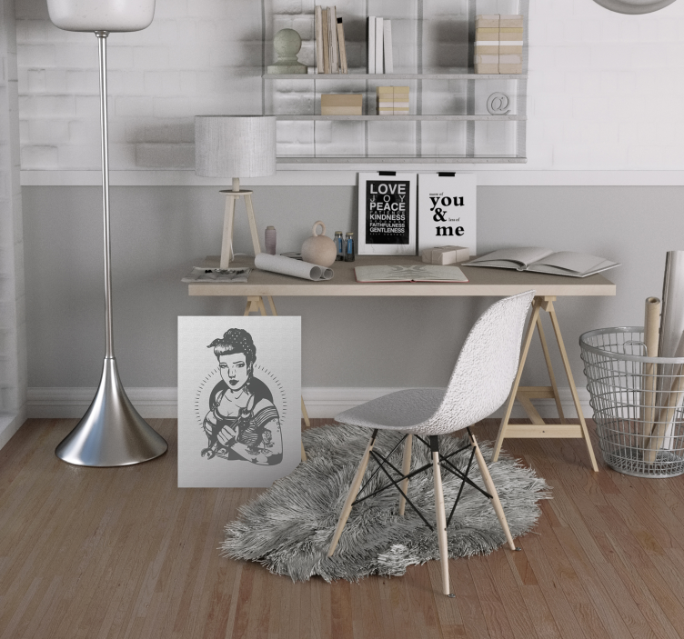 Stiprios moters portretas Drobė žmonės ir veikėjai - „Tenstickers“