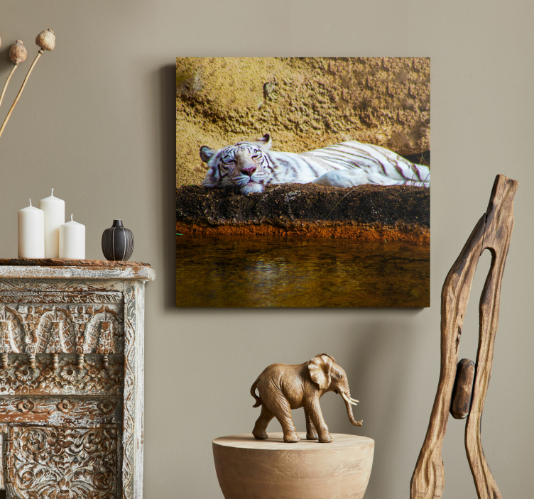 Tigro poilsio gyvūnų paveikslaiatspaudai - „Tenstickers“
