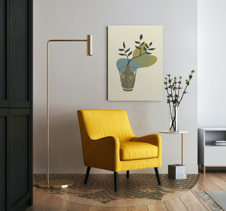 Vaza su lapija Drobė gėlės ir augalai - „Tenstickers“