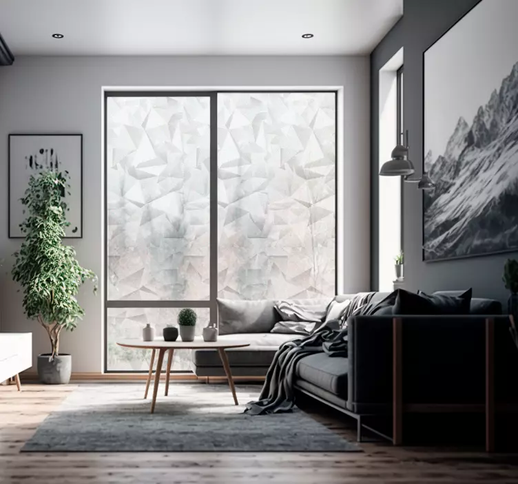 3d efekto geometrinis lango lipdukas - „Tenstickers“