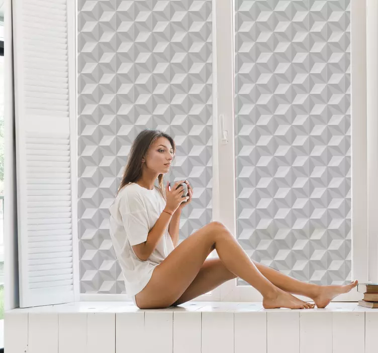 3d kvadratinio lango lipdukas! - „Tenstickers“