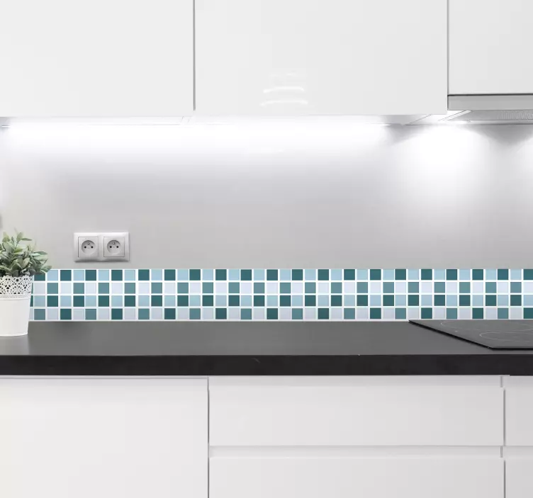 Vėsių tonų vonios mozaikos plytelių perdavimas - „Tenstickers“