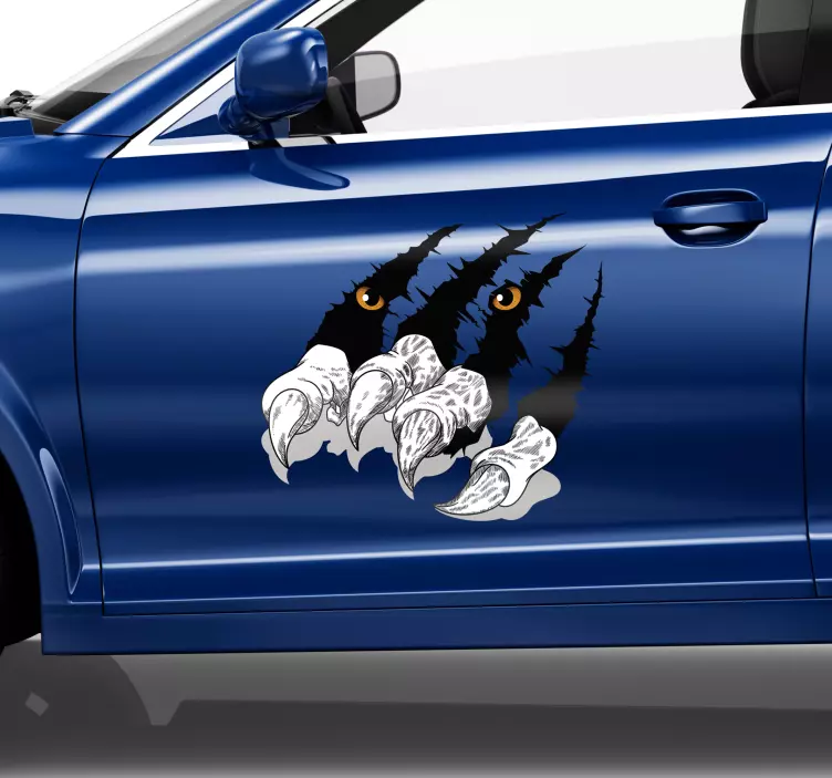 Tigro nagų automobilio animuotasis paveiksliukas - „Tenstickers“