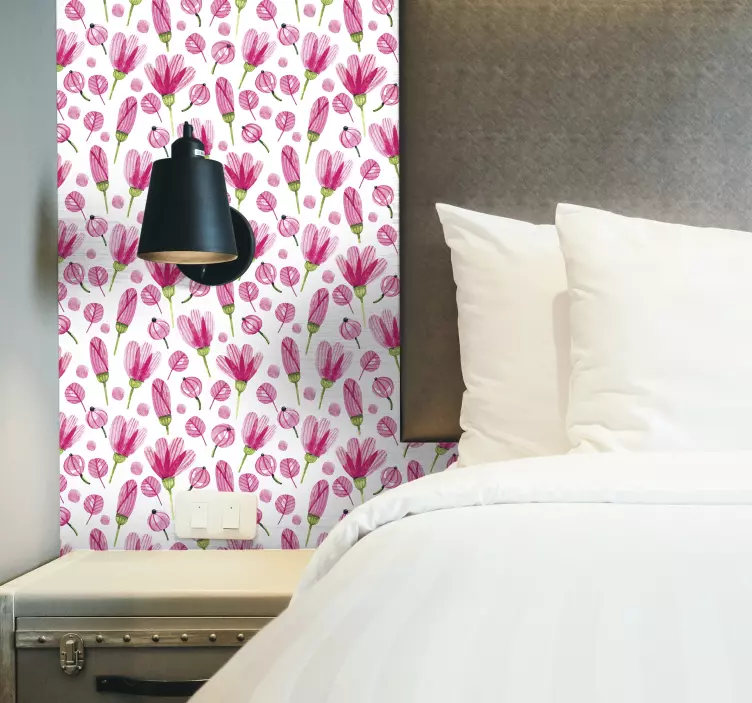 Ikea lipdukas rožinės gėlės - „Tenstickers“