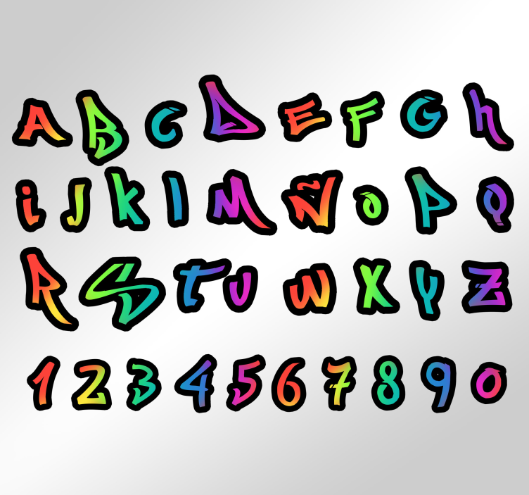 Graffiti pavadinimo pritaikomas lipdukas - „Tenstickers“