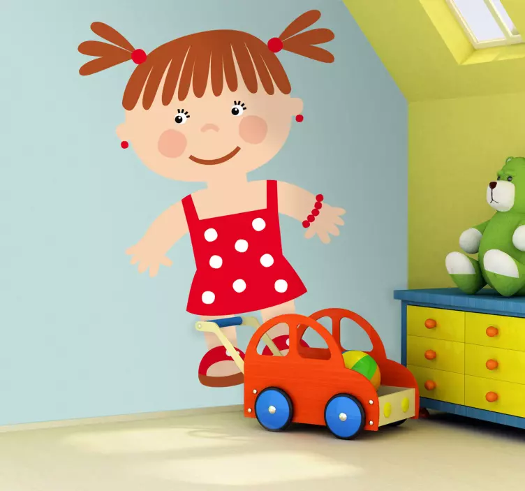 Lipdukas vaikams žavingos moters siluetas - „Tenstickers“