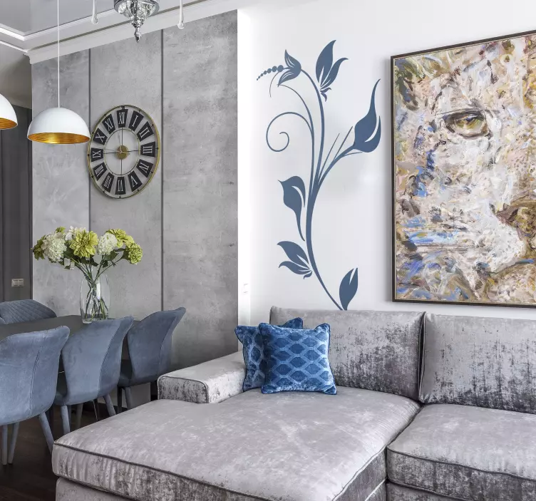 Gėlių papuošimas 58 sienos lipdukas - „Tenstickers“