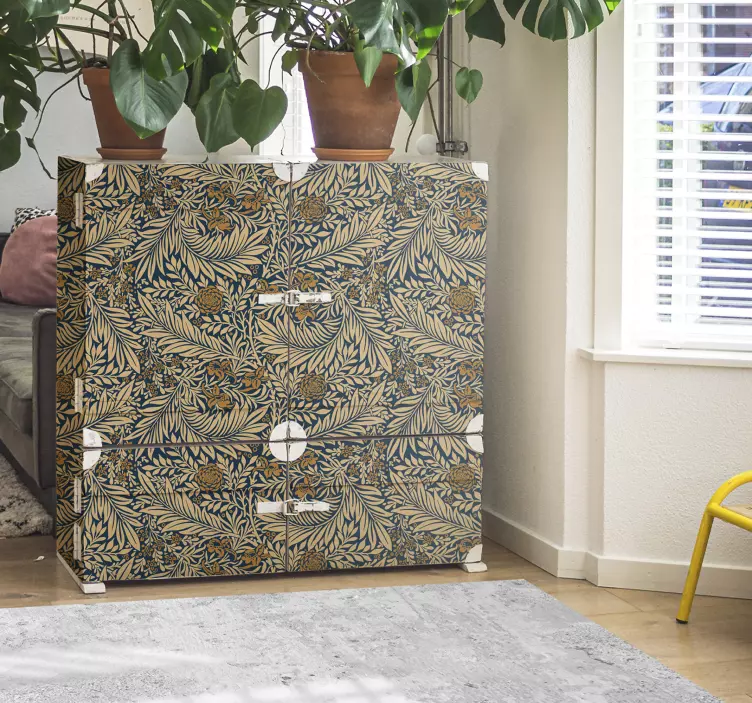 Derliaus gėlių modelio gyvenamojo kambario sienų dekoravimas - „Tenstickers“