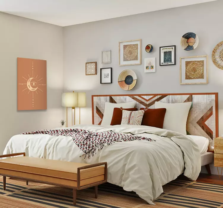 Geometrinis raštuotas dizainas galvoslovės lipdukas - „Tenstickers“