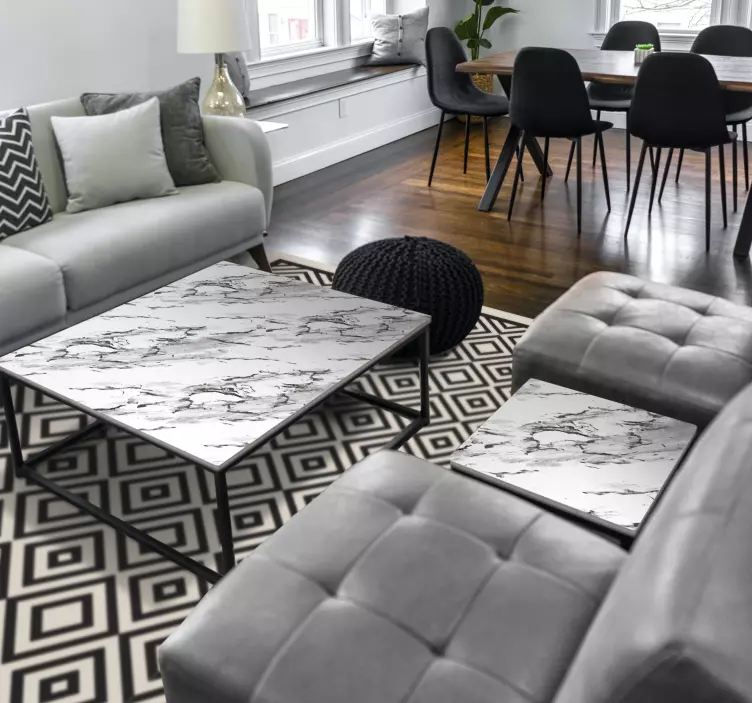 Elegantiškas pilko marmuro baldų lipdukas - „Tenstickers“