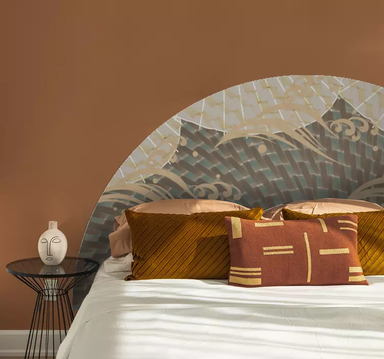 Elegantiškas gerbėjo motyvas galvoslovės lipdukas - „Tenstickers“