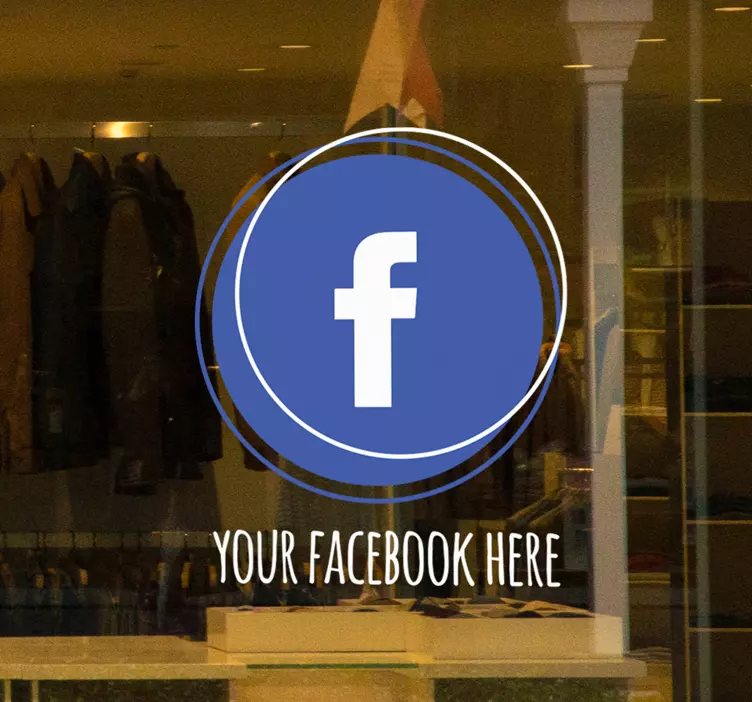 Suasmenintas apskritimo facebook lango lipdukas - „Tenstickers“