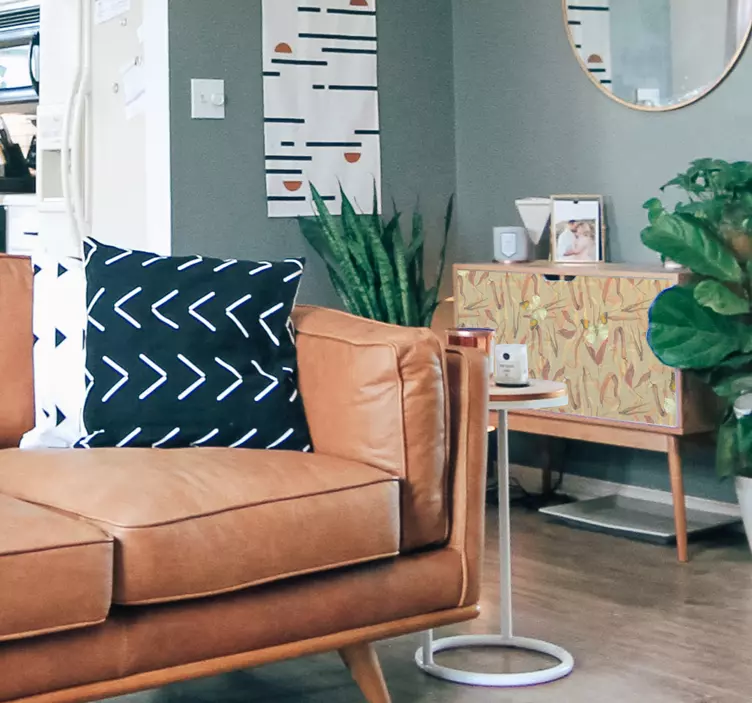 Rudens gėlių raštas baldų lipdukas - „Tenstickers“