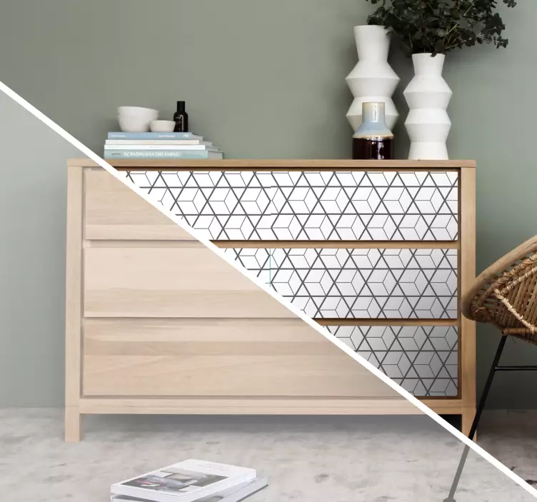 Skandinaviškų motyvų baldų lipdukas - „Tenstickers“