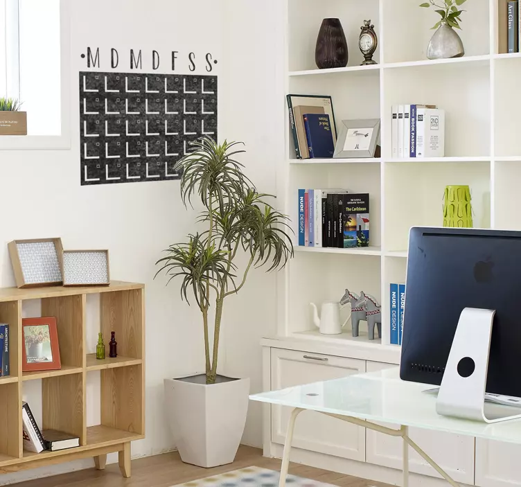 Savaitės dienų kalendorius lentos lipdukas - „Tenstickers“