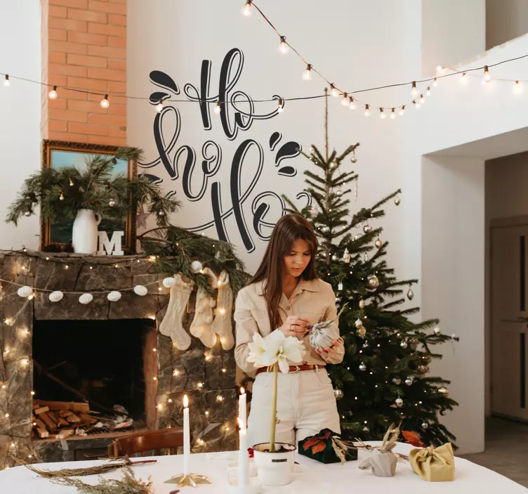 Hohoho kalėdų senelio lipdukas - „Tenstickers“