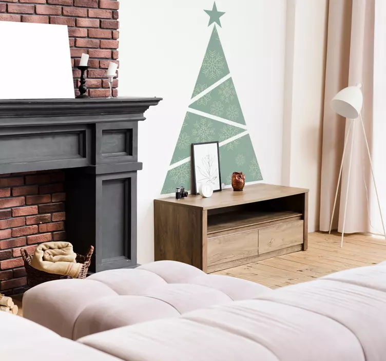 Geometrinis kalėdų eglutės lipdukas - „Tenstickers“