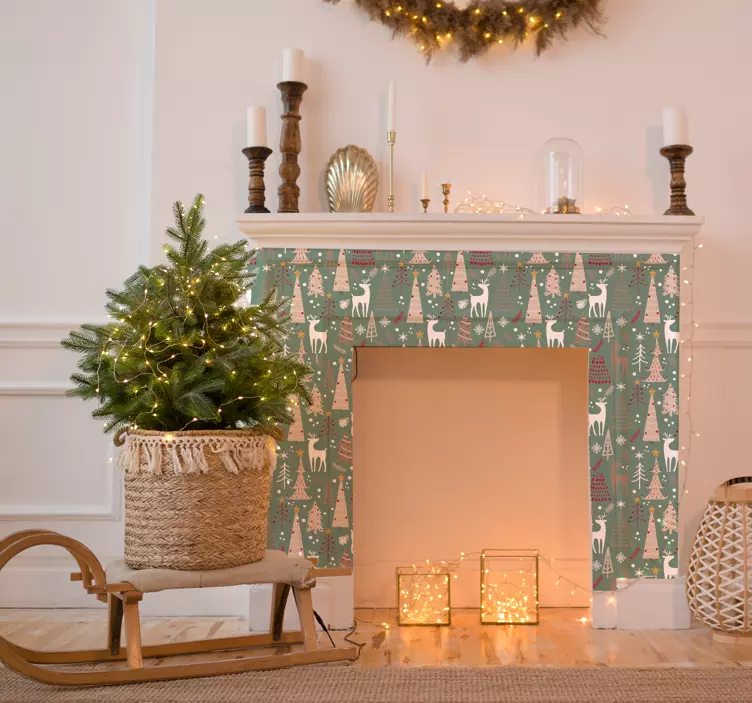 Miško rašto kalėdinis lipdukas - „Tenstickers“