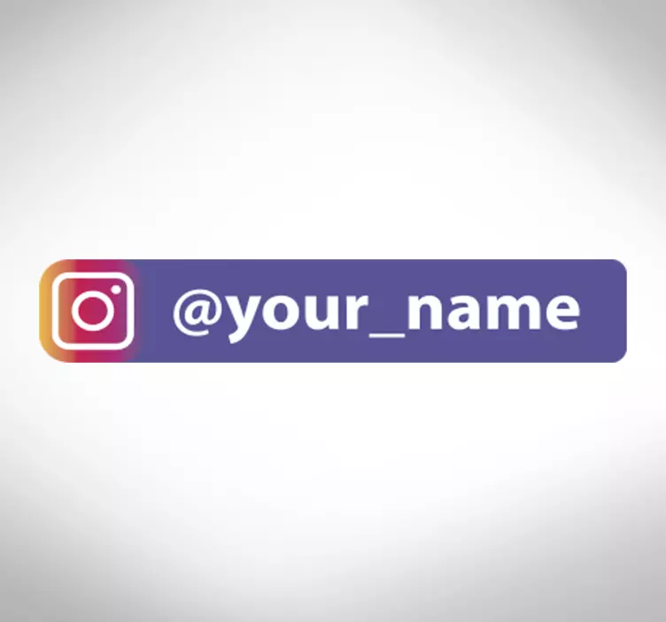 Suasmenintas violetinis instagram logotipo vinilo ženklas - „Tenstickers“