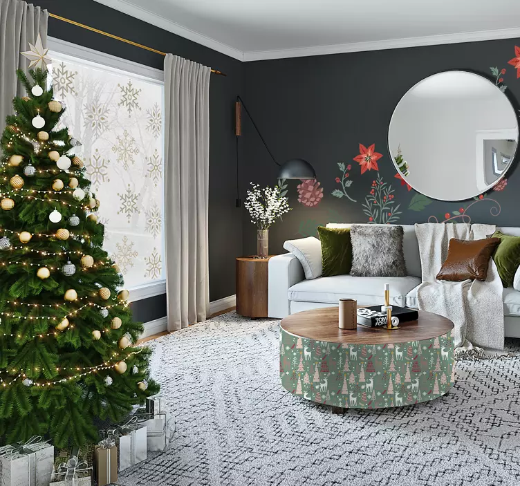 Miško rašto kalėdinis lipdukas - „Tenstickers“