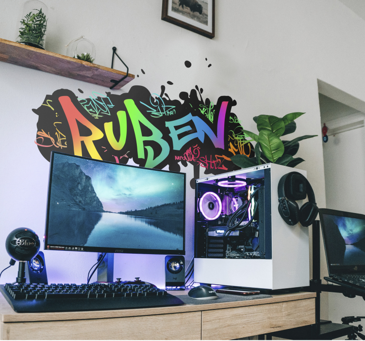 Graffiti pavadinimo pritaikomas lipdukas - „Tenstickers“