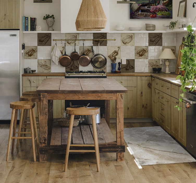 šviesaus medžio baldo lipdukas - „Tenstickers“