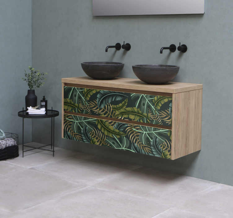 Tropinės feuilles baldų lipdukas - „Tenstickers“