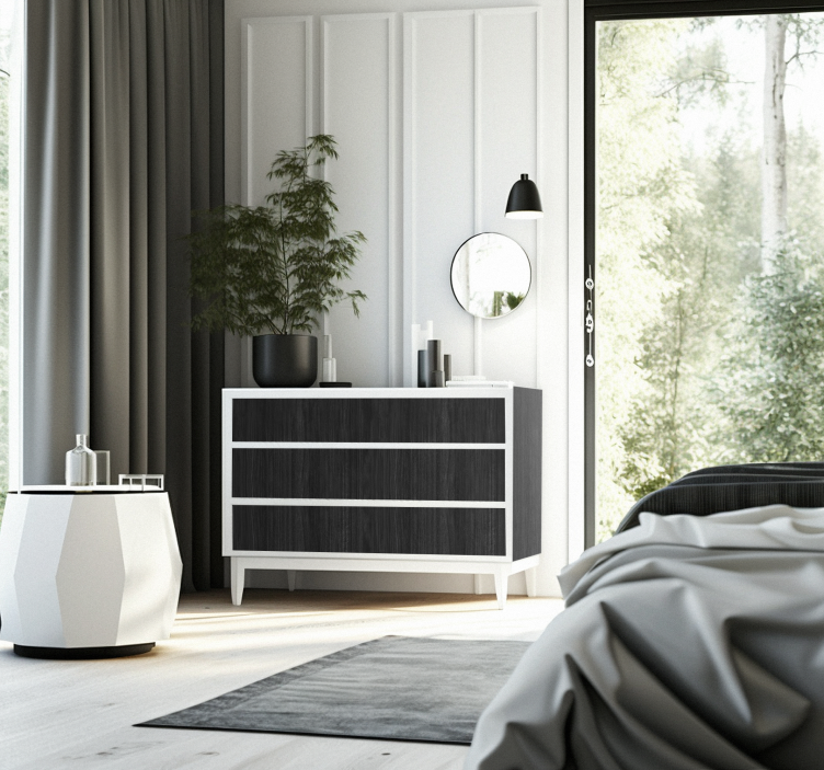 Juoda mediena baldų lipdukas - „Tenstickers“